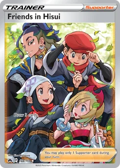Friends in Hisui Pokemon card from Crown Zenith, card number 148
