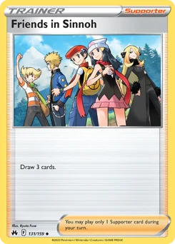 Friends in Sinnoh Pokemon card from Crown Zenith, card number 131