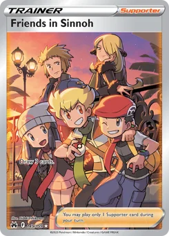 Friends in Sinnoh Pokemon card from Crown Zenith, card number 149