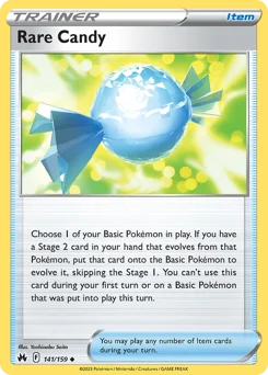 Rare Candy Pokemon card from Crown Zenith, card number 141