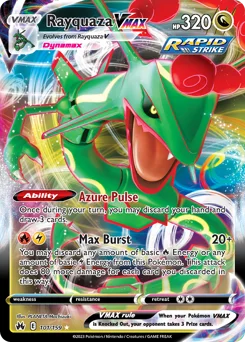 Rayquaza VMAX Pokemon card from Crown Zenith, card number 101