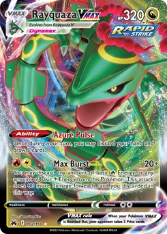 Rayquaza VMAX Pokemon card from Crown Zenith, card number 102
