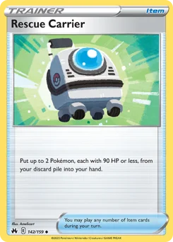 Rescue Carrier Pokemon card from Crown Zenith, card number 142