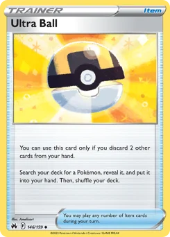 Ultra Ball Pokemon card from Crown Zenith, card number 146
