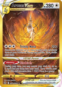 Arceus VSTAR Pokemon card from Crown Zenith Galarian Gallery, card number GG70