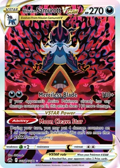 Hisuian Samurott VSTAR Pokemon card from Crown Zenith Galarian Gallery, card number GG52