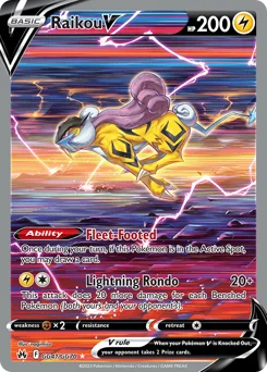 Raikou V Pokemon card from Crown Zenith Galarian Gallery, card number GG41
