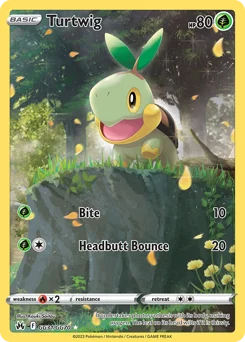 Turtwig Pokemon card from Crown Zenith Galarian Gallery, card number GG31