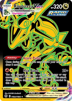Rayquaza VMAX Pokemon card from Silver Tempest Trainer Gallery, card number TG29