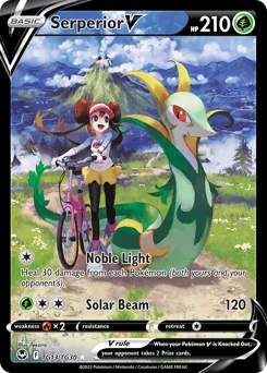 Serperior V Pokemon card from Silver Tempest Trainer Gallery, card number TG13