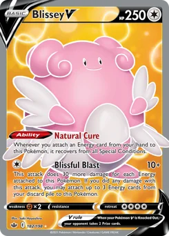 Blissey V Pokemon card from Chilling Reign, card number 182