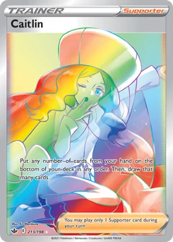 Caitlin Pokemon card from Chilling Reign, card number 213