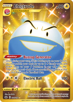 Electrode Pokemon card from Chilling Reign, card number 222