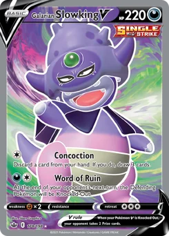 Galarian Slowking V Pokemon card from Chilling Reign, card number 178