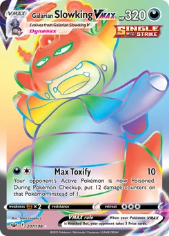 Galarian Slowking VMAX Pokemon card from Chilling Reign, card number 207