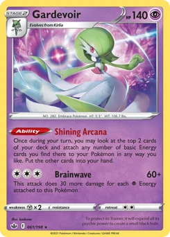 Gardevoir Pokemon card from Chilling Reign, card number 61
