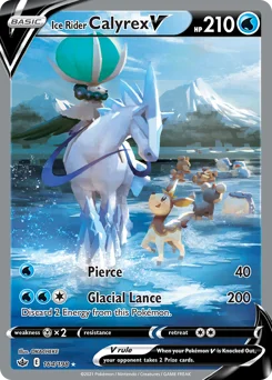 Ice Rider Calyrex V Pokemon card from Chilling Reign, card number 164