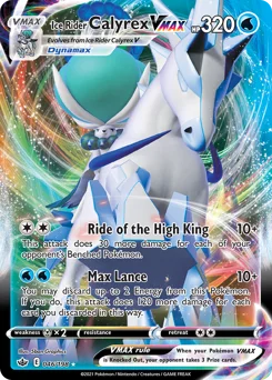 Ice Rider Calyrex VMAX Pokemon card from Chilling Reign, card number 46