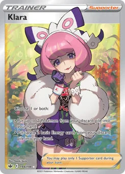 Klara Pokemon card from Chilling Reign, card number 194
