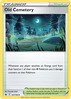 Old Cemetery Pokemon card from Chilling Reign, card number 147
