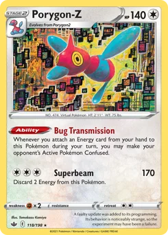 Porygon-Z Pokemon card from Chilling Reign, card number 118