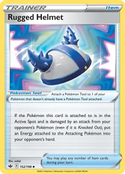 Rugged Helmet Pokemon card from Chilling Reign, card number 152