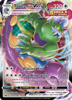 Tornadus VMAX Pokemon card from Chilling Reign, card number 125