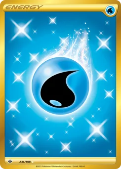 Water Energy Pokemon card from Chilling Reign, card number 231