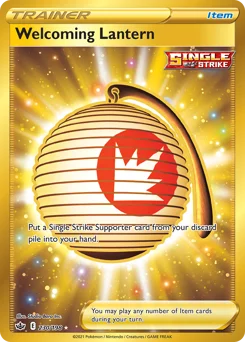 Welcoming Lantern Pokemon card from Chilling Reign, card number 230