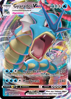 Gyarados VMAX Pokemon card from Evolving Skies, card number 29