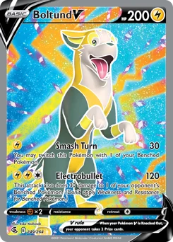Boltund V Pokemon card from Fusion Strike, card number 249