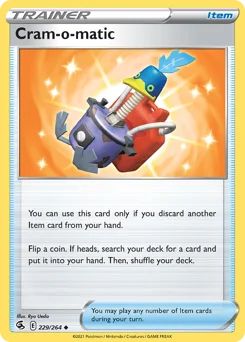 Cram-o-matic Pokemon card from Fusion Strike, card number 229
