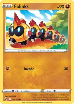 Falinks Pokemon card from Fusion Strike, card number 155