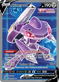 Genesect V Pokemon card from Fusion Strike, card number 254