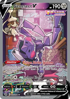 Genesect V Pokemon card from Fusion Strike, card number 255
