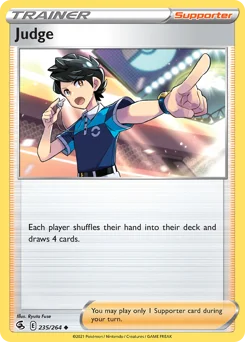 Judge Pokemon card from Fusion Strike, card number 235