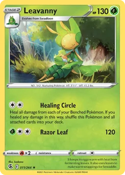 Leavanny Pokemon card from Fusion Strike, card number 11