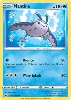 Mantine Pokemon card from Fusion Strike, card number 61