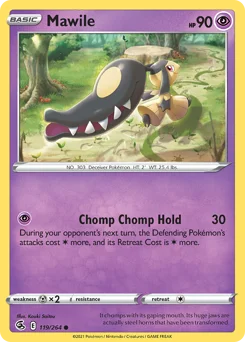 Mawile Pokemon card from Fusion Strike, card number 119