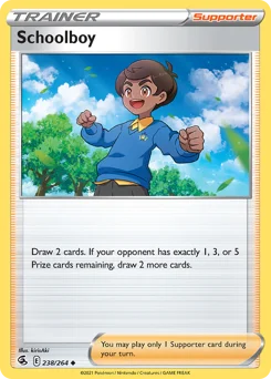 Schoolboy Pokemon card from Fusion Strike, card number 238