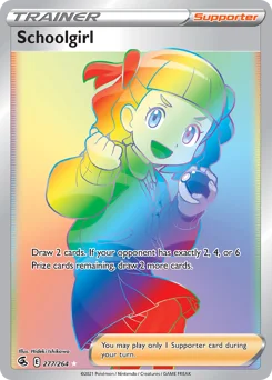 Schoolgirl Pokemon card from Fusion Strike, card number 277