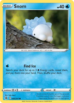 Snom Pokemon card from Fusion Strike, card number 84