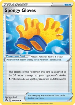Spongy Gloves Pokemon card from Fusion Strike, card number 243