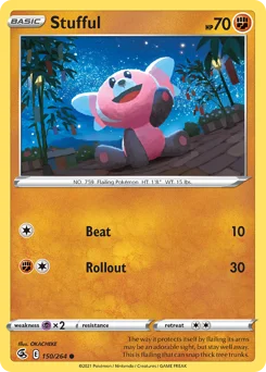 Stufful Pokemon card from Fusion Strike, card number 150