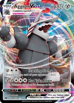 Aggron VMAX Pokemon card from Brilliant Stars, card number 97