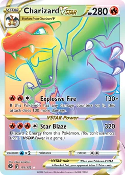 Charizard VSTAR Pokemon card from Brilliant Stars, card number 174