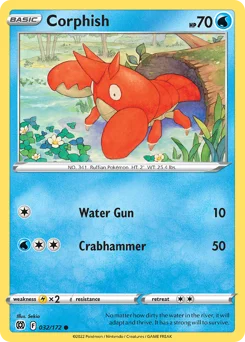 Corphish Pokemon card from Brilliant Stars, card number 32