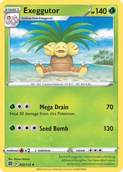 Exeggutor Pokemon card from Brilliant Stars, card number 2