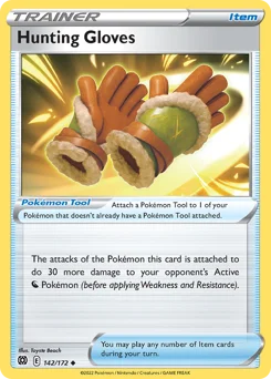 Hunting Gloves Pokemon card from Brilliant Stars, card number 142