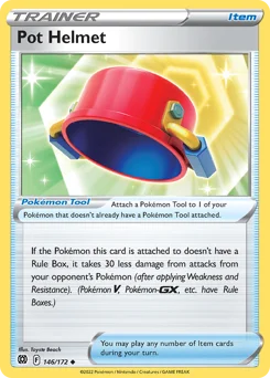 Pot Helmet Pokemon card from Brilliant Stars, card number 146